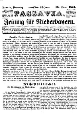 Passavia (Donau-Zeitung) Donnerstag 19. Januar 1843