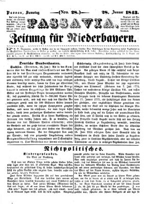 Passavia (Donau-Zeitung) Samstag 28. Januar 1843