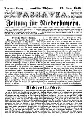 Passavia (Donau-Zeitung) Sonntag 29. Januar 1843