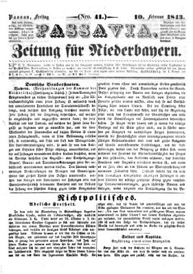 Passavia (Donau-Zeitung) Freitag 10. Februar 1843