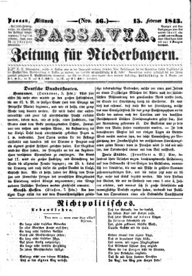 Passavia (Donau-Zeitung) Mittwoch 15. Februar 1843