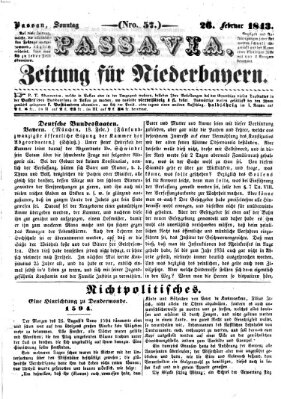 Passavia (Donau-Zeitung) Sonntag 26. Februar 1843