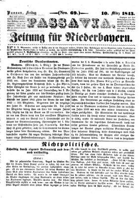 Passavia (Donau-Zeitung) Freitag 10. März 1843