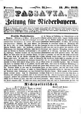 Passavia (Donau-Zeitung) Sonntag 12. März 1843