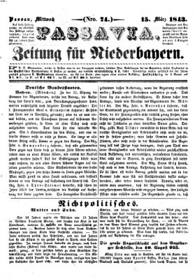 Passavia (Donau-Zeitung) Mittwoch 15. März 1843