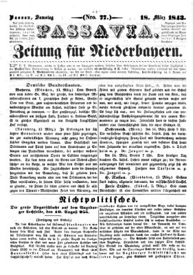 Passavia (Donau-Zeitung) Samstag 18. März 1843