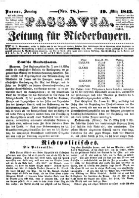 Passavia (Donau-Zeitung) Sonntag 19. März 1843