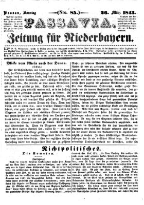 Passavia (Donau-Zeitung) Sonntag 26. März 1843