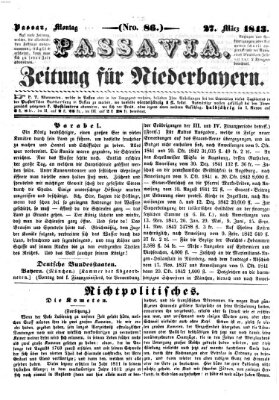 Passavia (Donau-Zeitung) Montag 27. März 1843