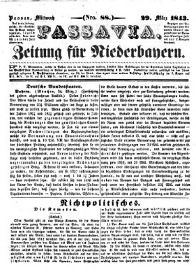 Passavia (Donau-Zeitung) Mittwoch 29. März 1843