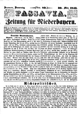 Passavia (Donau-Zeitung) Donnerstag 30. März 1843