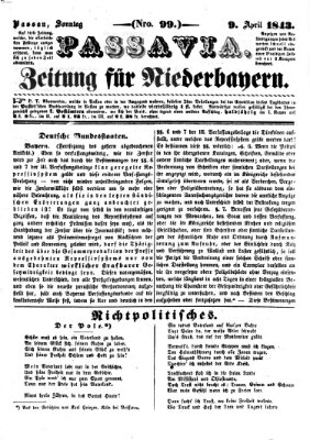 Passavia (Donau-Zeitung) Sonntag 9. April 1843