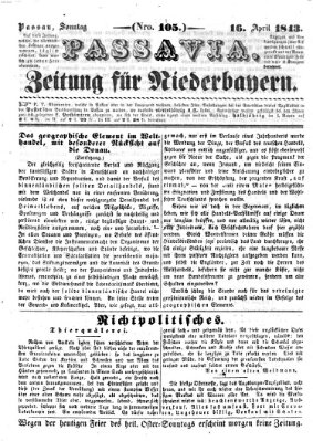 Passavia (Donau-Zeitung) Sonntag 16. April 1843