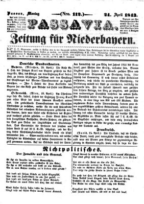 Passavia (Donau-Zeitung) Montag 24. April 1843