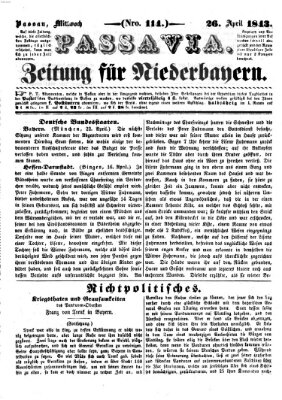 Passavia (Donau-Zeitung) Mittwoch 26. April 1843