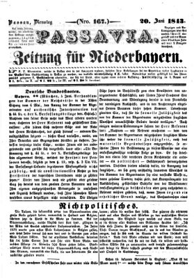 Passavia (Donau-Zeitung) Dienstag 20. Juni 1843