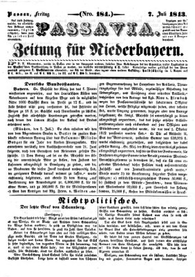 Passavia (Donau-Zeitung) Freitag 7. Juli 1843