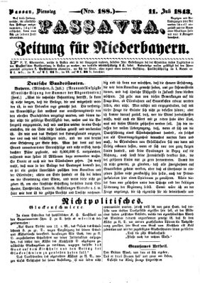 Passavia (Donau-Zeitung) Dienstag 11. Juli 1843