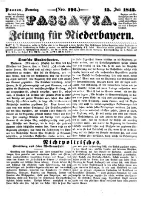 Passavia (Donau-Zeitung) Samstag 15. Juli 1843