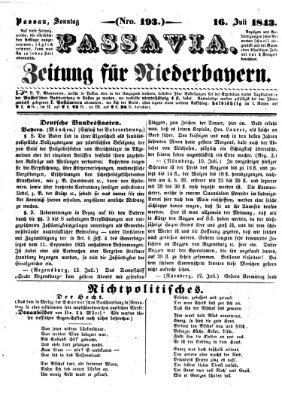 Passavia (Donau-Zeitung) Sonntag 16. Juli 1843