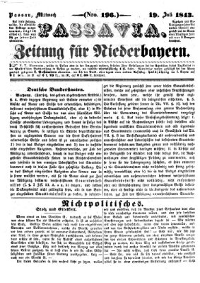 Passavia (Donau-Zeitung) Mittwoch 19. Juli 1843