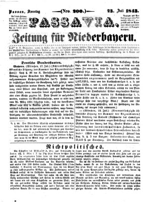 Passavia (Donau-Zeitung) Sonntag 23. Juli 1843