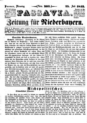 Passavia (Donau-Zeitung) Dienstag 25. Juli 1843