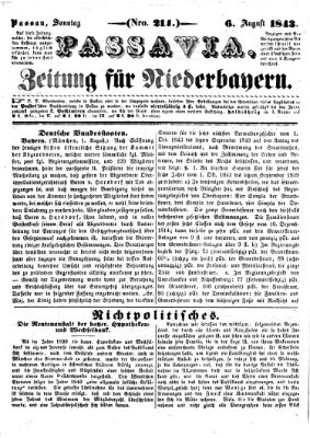 Passavia (Donau-Zeitung) Sonntag 6. August 1843