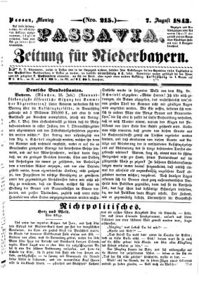 Passavia (Donau-Zeitung) Montag 7. August 1843