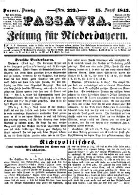 Passavia (Donau-Zeitung) Dienstag 15. August 1843