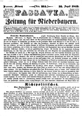 Passavia (Donau-Zeitung) Mittwoch 16. August 1843