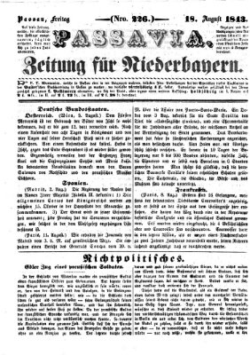 Passavia (Donau-Zeitung) Freitag 18. August 1843