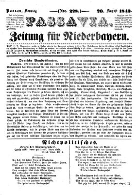 Passavia (Donau-Zeitung) Montag 21. August 1843