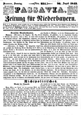 Passavia (Donau-Zeitung) Samstag 26. August 1843