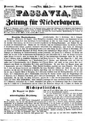 Passavia (Donau-Zeitung) Samstag 2. September 1843