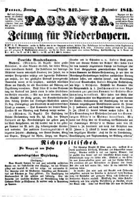 Passavia (Donau-Zeitung) Sonntag 3. September 1843