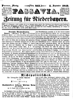 Passavia (Donau-Zeitung) Montag 4. September 1843