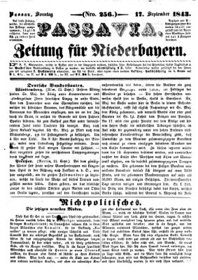 Passavia (Donau-Zeitung) Sonntag 17. September 1843