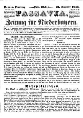 Passavia (Donau-Zeitung) Donnerstag 21. September 1843