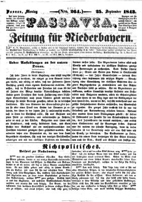 Passavia (Donau-Zeitung) Montag 25. September 1843