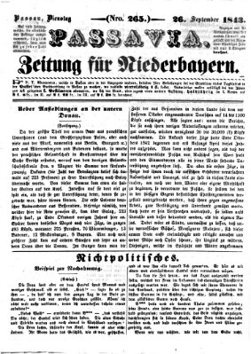 Passavia (Donau-Zeitung) Dienstag 26. September 1843