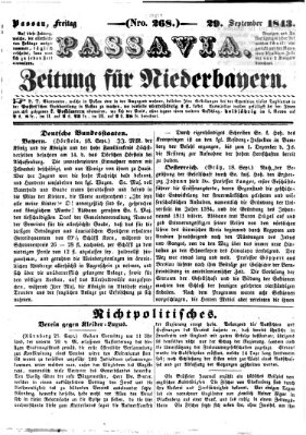 Passavia (Donau-Zeitung) Freitag 29. September 1843