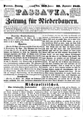 Passavia (Donau-Zeitung) Samstag 30. September 1843