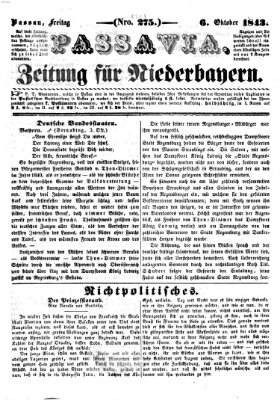 Passavia (Donau-Zeitung) Freitag 6. Oktober 1843