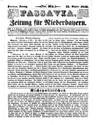 Passavia (Donau-Zeitung) Sonntag 15. Oktober 1843