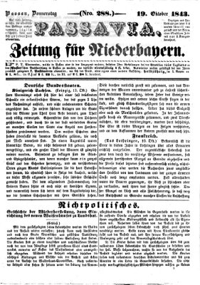 Passavia (Donau-Zeitung) Donnerstag 19. Oktober 1843