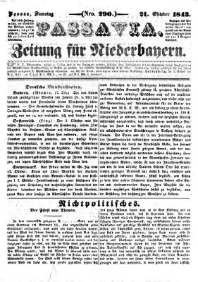 Passavia (Donau-Zeitung) Samstag 21. Oktober 1843