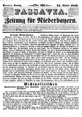 Passavia (Donau-Zeitung) Sonntag 22. Oktober 1843