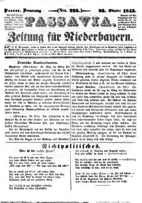 Passavia (Donau-Zeitung) Donnerstag 26. Oktober 1843