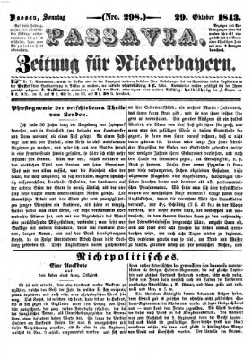 Passavia (Donau-Zeitung) Sonntag 29. Oktober 1843